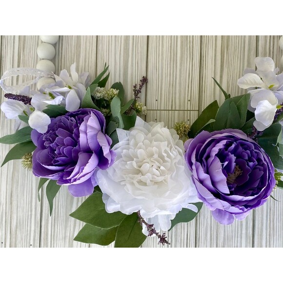 Summertime Door Decor, Summer Bead Hoop Wreath, Farmhouse Decor, Country Decor - Picture 9 of 10